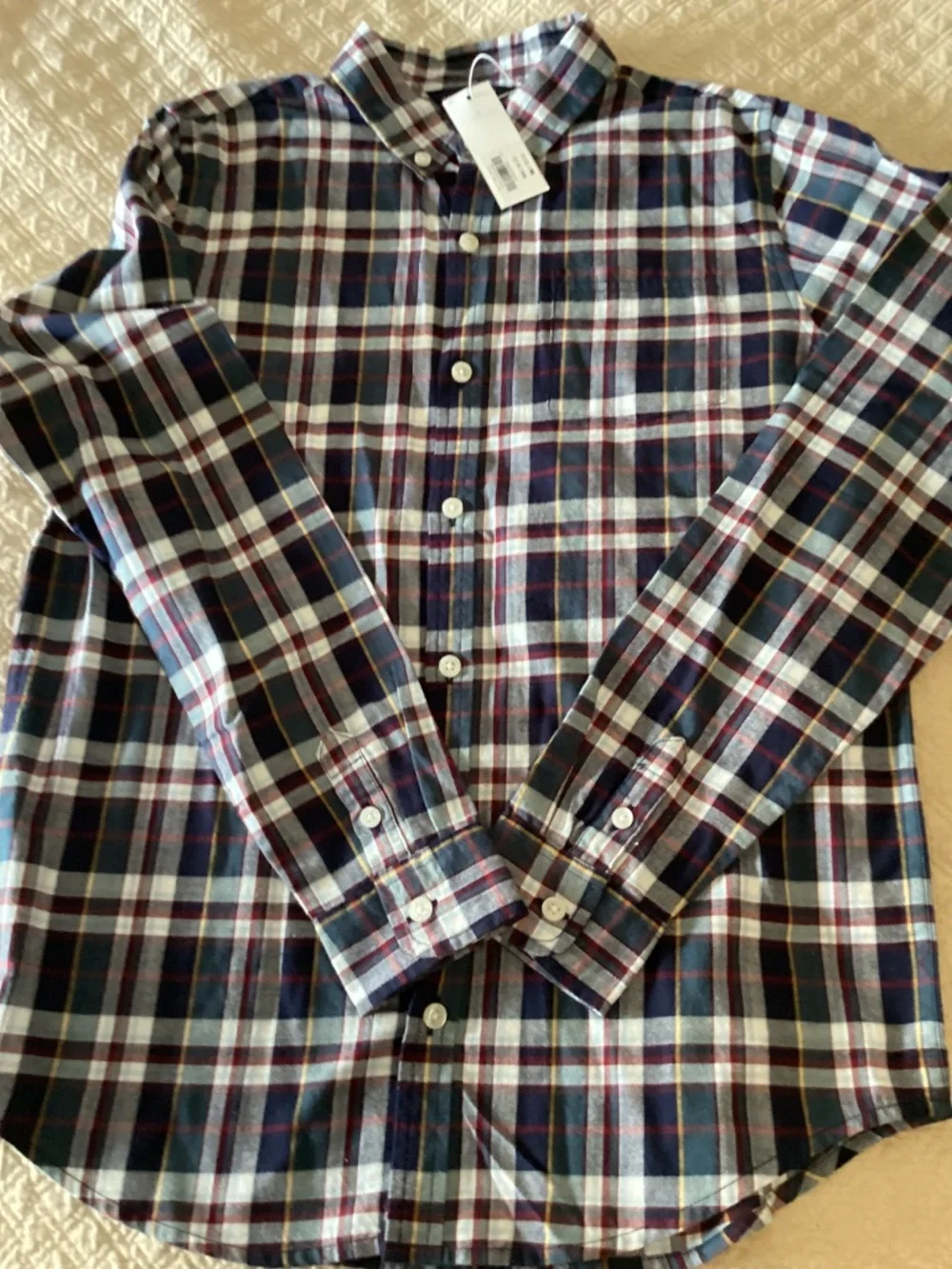 Janie and jacks nwt boys size 16 soft flannel burgundy and gray